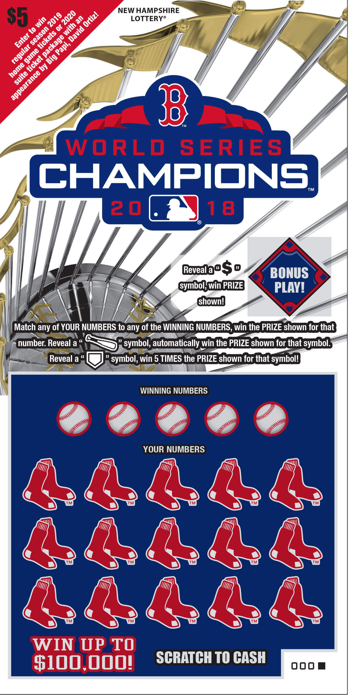 Boston Red Sox™ 2018 World Series Champions™ | New Hampshire Lottery